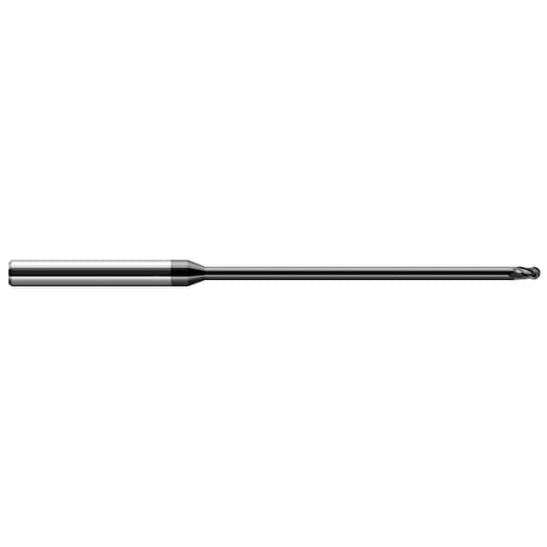 Miniature End Mill - Ball - Long Reach, Stub Flute